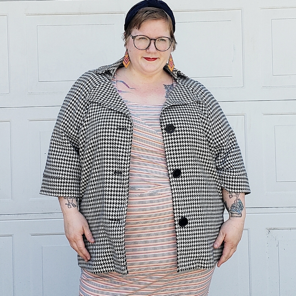 Worthington Women's Stretch houndstooth jacket